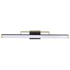 Nuvo Solano Large Vanity LED Black and Brushed Brass White Acrylic Lens 62/1539